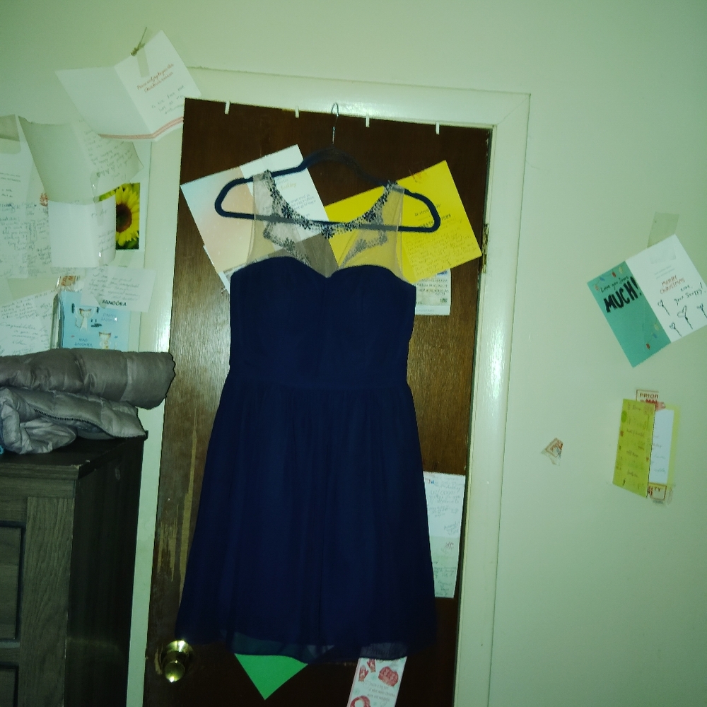 ALFREDO ANGELO Navy Blue Mini Formal Dress - Size 10